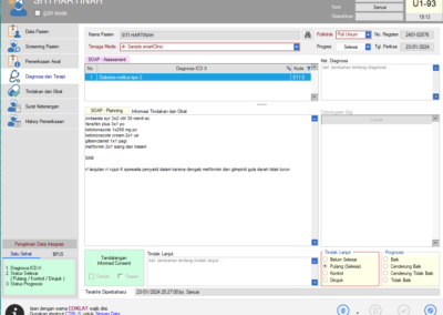 Software Aplikasi Manajemen Klinik - Entri Pemeriksaan
